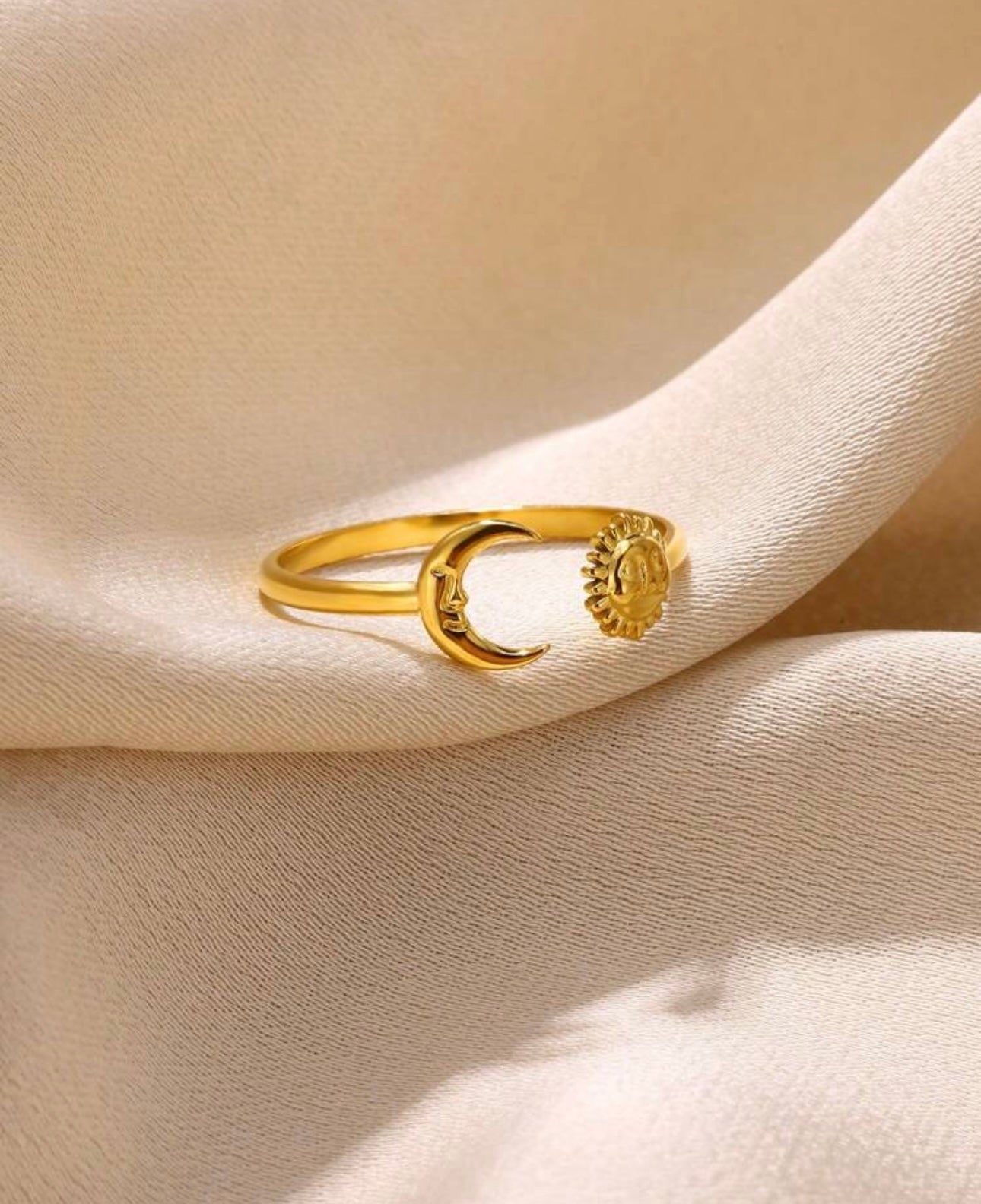 Moon and Sun adjustable ring