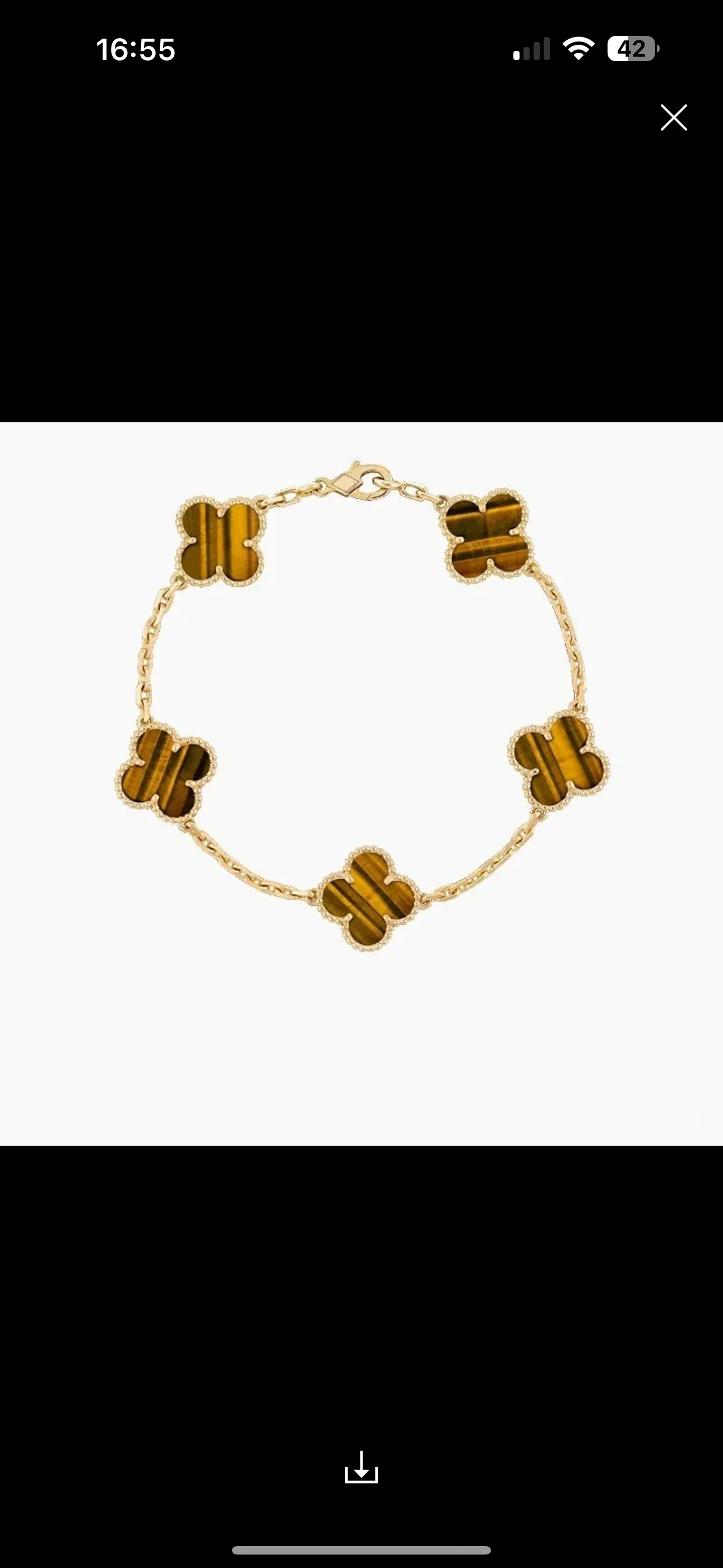 SS 18k Gold Plate Clover Bracelets