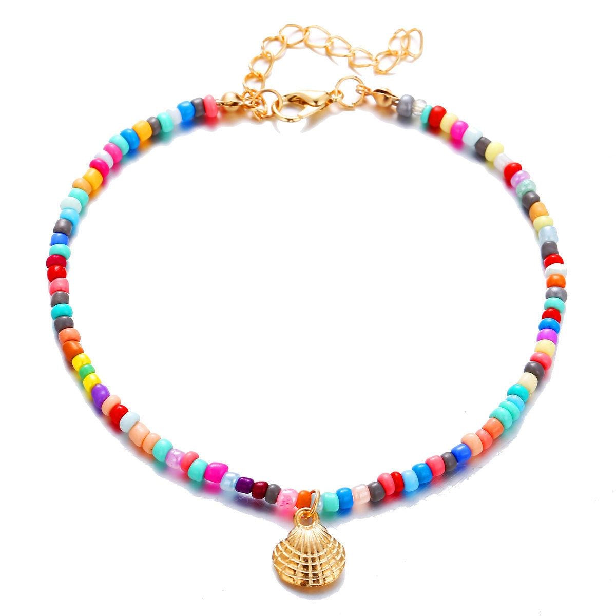 Multicolour Scallop Anklet