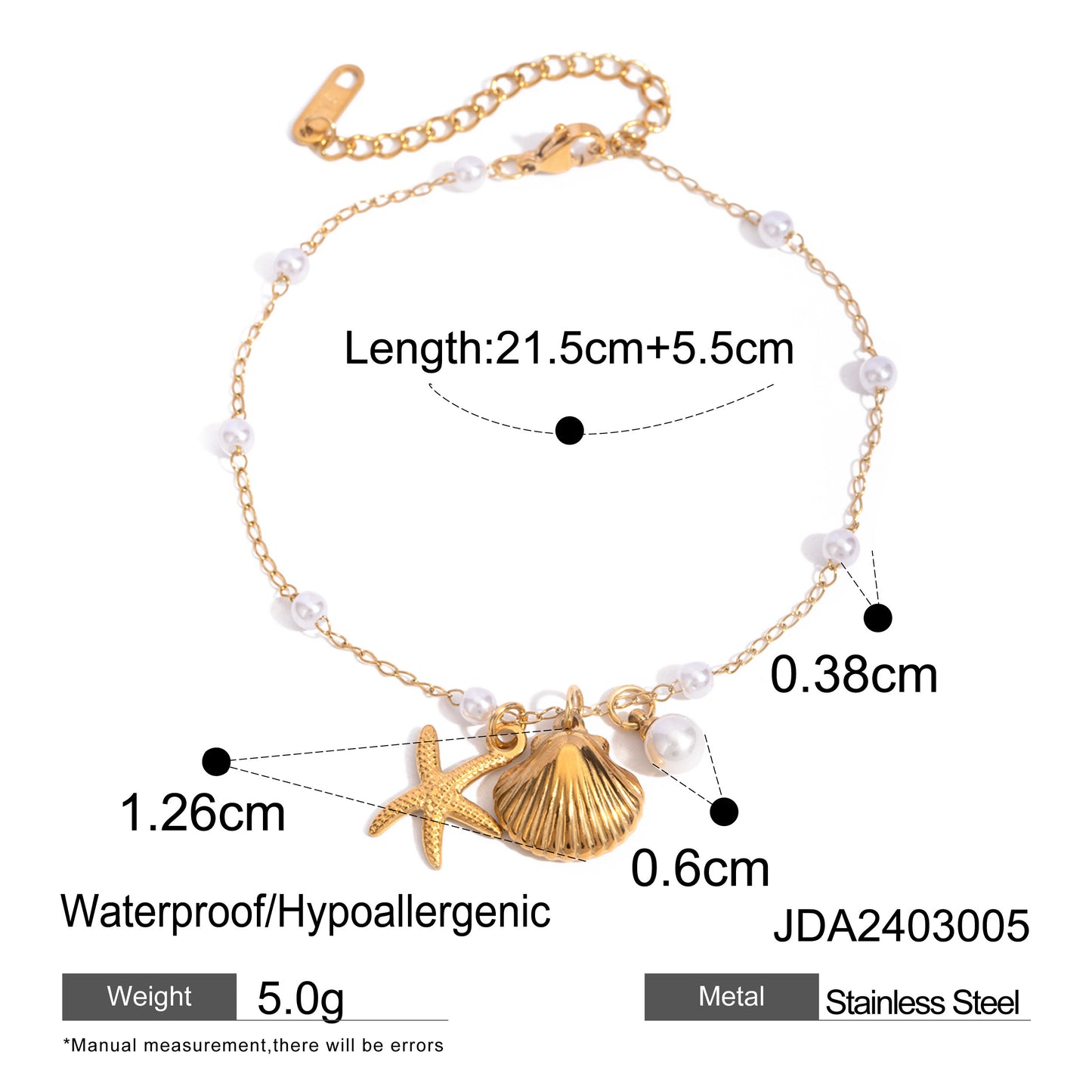 Pearl Starfish Shell Anklet/Bracelet